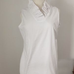 White & Green Accent Dress